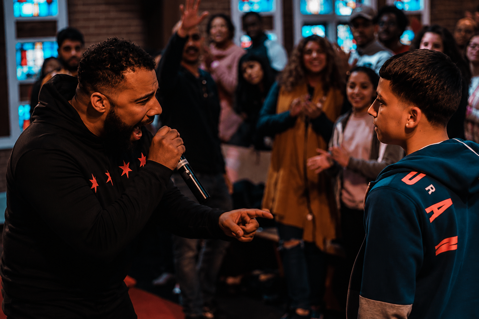 Passionate worship congregation
